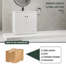 Contemporary Freestanding Bathroom Vanity With Resin Sink & Soft-Close Cabinet Doors by Unique Piece Furniture