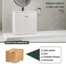Contemporary Freestanding Bathroom Vanity With Resin Sink & Soft-Close Cabinet Doors by Unique Piece Furniture