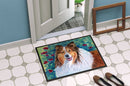 Sheltie Doormat Indoor Outdoor 24H X 36W Front Door Mat Rugs for Entryway, Non Slip Washable Low Pile,