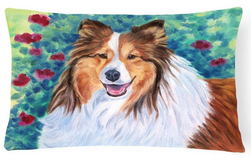 Sheltie Fabric Decorative Pillow 7424PW1216