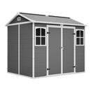 Plastic Utility Shed 8x6 ft with Floor – Lockable Storage Shed by HouseOfZazla