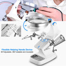 LED Light Helping Hands Magnifying Glass 3X/4.5X w/ 360¡Adjust Third Hand Soldering Vise