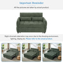 Loveseat Sofa Pull-Out Bed With Adjustable Backrest, 3 USB Ports And 2 Lumbar Pillows For Living Room by HouseOfZazla