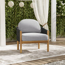Grotta Outdoor Wood Club Chair