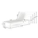 Outdoor Patio Chaise Lounge with 5 Reclining Positions
