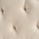 Queen & Full Size Headboard With Diamond Tufting And Nailhead Trim - Beige by HouseOfZazla