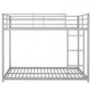Metal Bunk Bed, Low Bunk Bed With Ladder by HouseOfZazla