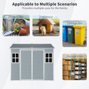 Resin Outdoor Storage Shed Waterproof Shed With Floor & Two Windows & Lockable Door, Tool Shed For Garden, Patio, Backyard by HouseOfZazla