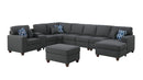 Eric - 9 Piece Upholstered Sectional With Ottoman by HouseOfZazla