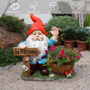 Outdoor Garden Gnome Flower Pot Planter
