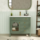 35.6" Mid-Century Bathroom Vanity Sink