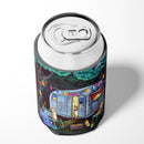 Corgi Glamping Fish Tales Trailer Can or Bottle Hugger Cooler Sleeve for Standard 12 oz Cans, Insulated Foam Beer & Soda Can Hugger Reusable