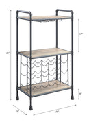 Brantley Wine Rack - Gray / Oak by HouseOfZazla
