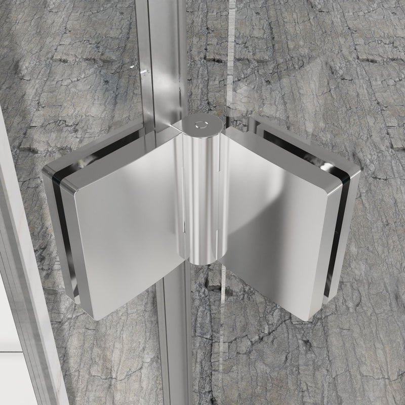 Frameless Bi Fold Shower Doors 30" W X 72" H - Chrome, photo 6 of 10