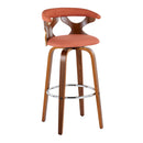 Gardenia - Mid Century Modern Fixed Height Barstool With Swivel With Round Footrest (Set of 2) by HouseOfZazla
