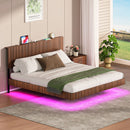 Floating Bedstead With Charging Station And LED Lights by HouseOfZazla
