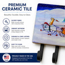 Corgi Highhacked Santa Claus Sleigh Leash or Key Holder Wall Hooks, Coat Rack Wall Mount, for Hanging Keys, Towels, Aprons, Leashes