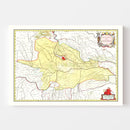 Vintage Map of Mantua, Italy 1665
