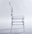 Dining Chair, Plastic Seat, Welding Chair (Set of 4) - Transparent