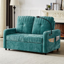Modern Loveseat Pull Out Sofa Bed With Adjustable Backrest, Two Cup Holders, A Phone Holder, Three Charging Ports And Side Storage Pockets For Living Room by HouseOfZazla