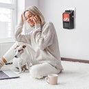 800W Plug-In Space Heater with 360° Rotatable Plug & Remote