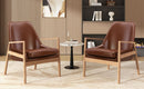 Mid-Century Modern Accent Armchair With High Back