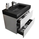 Alice - Bathroom Vanity With Large Storage, Sink Wall Mounted Floating Bathroom Vanity For Modern Bathroom, One-Piece Sink Basin Without Drain And Faucet by HouseOfZazla