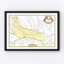 Vintage Map of Cremona, Italy 1665