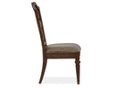 Wood Dining Side Chairs Traditional Upholstered Seat Pair