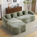 Modular L-Shape Sectional Sofa With Curved Chaise by HouseOfZazla
