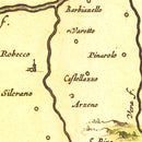 Vintage Map of Lodi & Pavia Italy 1665