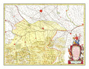 Vintage Map of Lodi & Pavia Italy 1665