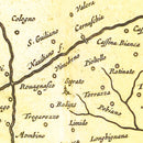 Vintage Map of the Milan Region in Italy 1665