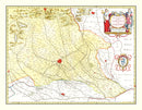 Vintage Map of the Milan Region in Italy 1665