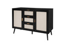 2 Door 3 Drawer Cabinet, Accent Storage Cabinet, Suitable for Living Room, Bedroom, Dining Room, Study