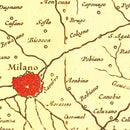 Vintage Map of Milan, Italy 1665