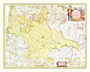 Vintage Map of Milan, Italy 1665