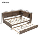Daybed With Storage Shelves, LED, USB, And Trundle by HouseOfZazla