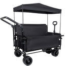 3-in-1 Folding Wagon Cart with Bench Seat, Canopy & Storage by HouseOfZazla