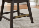 Burkhaus - Upholstered Swivel Barstool (Set of 2) - Beige / Dark Brown
