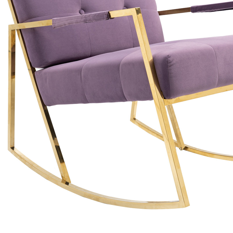 Accent Chair, leisure rocking chair with stainless steel feet