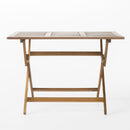 Blissique Outdoor Foldable Wood Dining Table With Slat Design