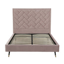 Crosby - Bed With Upholstered Headboard And Slats by HouseOfZazla