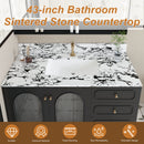 43"x22" Bathroom Vanity Top with Undermount Ceramic Sink and Backsplash