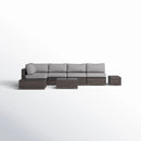 Wicker Sectional Seating Group With Cushions by Unique Piece Furniture