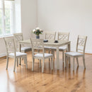 Ferris - 7 Piece Dining Set With Cross Back Chairs And Rectangular Table - Antique White