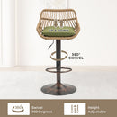 Modern Swivel Bar Stools Adjustable Counter Chairs With Footrest (Set of 2) by HouseOfZazla