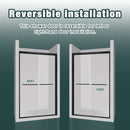 Aluminum Frame Double Sliding Shower Door - Bypass Bathroom Door