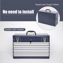 Heavy Duty Metal Tool Box, 21-inch with 4 Drawers by HouseOfZazla