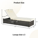 Outdoor Chaise Lounge Chair Set of 2 with Storage and Cushions by HouseOfZazla